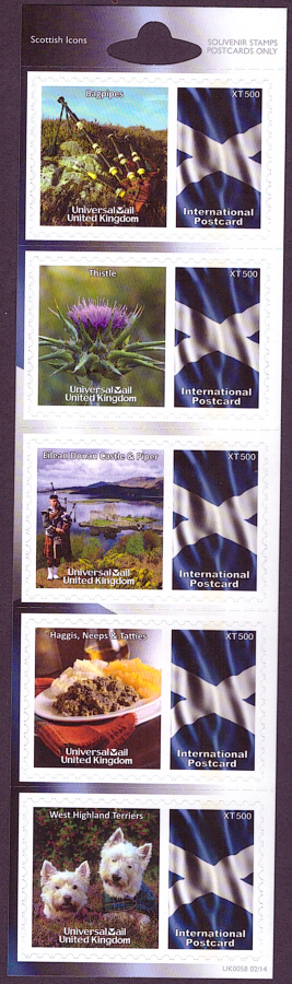 (image for) UK0058 Scottish Icons Universal Mail Stamps Dated: 02/14